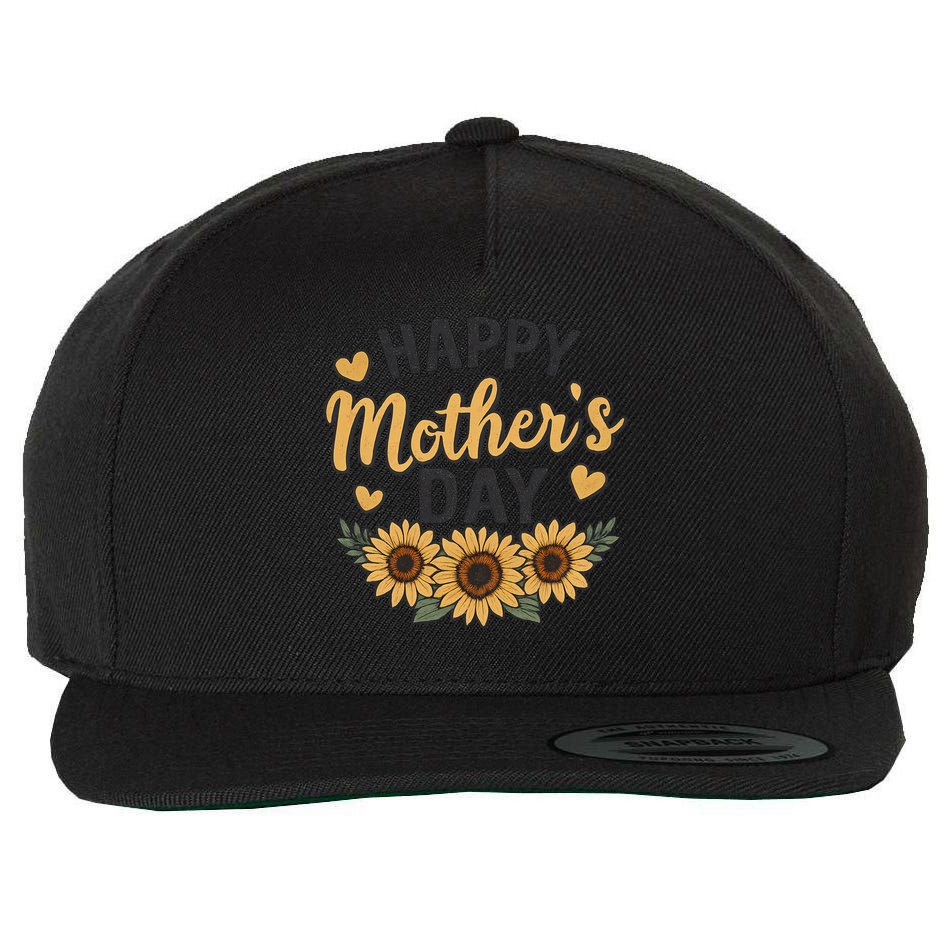 Happy Mother's Day Wool Snapback Cap
