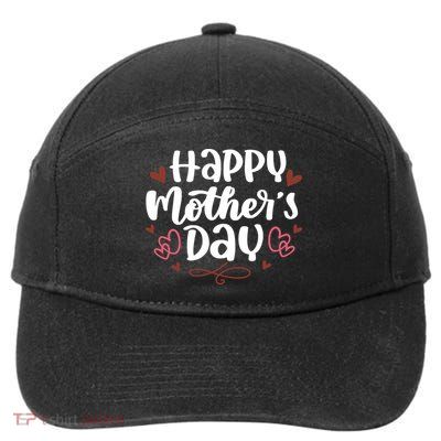 Happy Mother's Day Cute Gift For Mom 7-Panel Snapback Hat