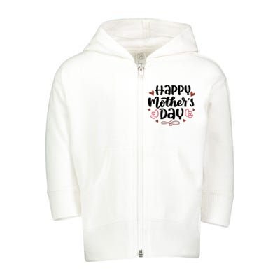 Happy Mother's Day Cute Gift For Mom Toddler Zip Fleece Hoodie