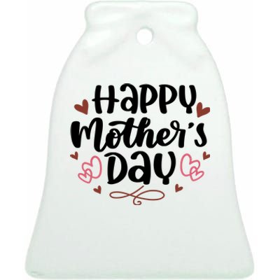 Happy Mother's Day Cute Gift For Mom Ceramic Bell Ornament