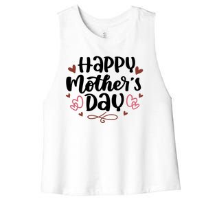 Happy Mother's Day Cute Gift For Mom Women's Racerback Cropped Tank