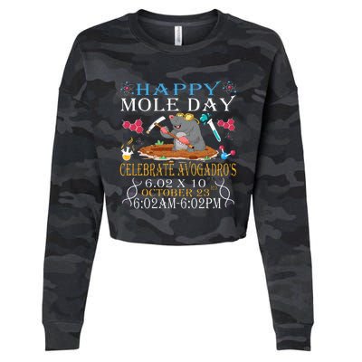 Happy Mole Day Celebrate AvogadroS Mole Cropped Pullover Crew