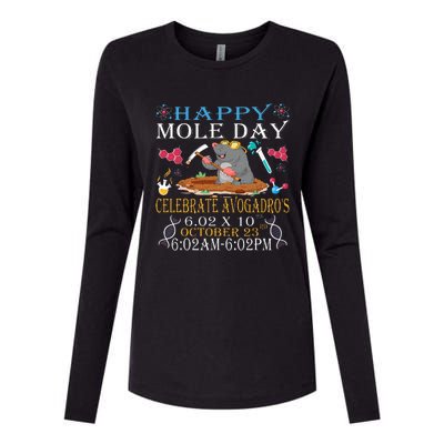 Happy Mole Day Celebrate AvogadroS Mole Womens Cotton Relaxed Long Sleeve T-Shirt