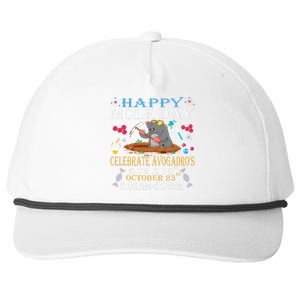 Happy Mole Day Celebrate AvogadroS Mole Snapback Five-Panel Rope Hat