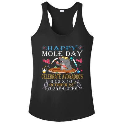 Happy Mole Day Celebrate AvogadroS Mole Ladies PosiCharge Competitor Racerback Tank