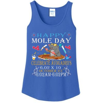 Happy Mole Day Celebrate AvogadroS Mole Ladies Essential Tank