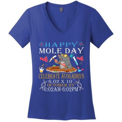 Happy Mole Day Celebrate AvogadroS Mole Women's V-Neck T-Shirt