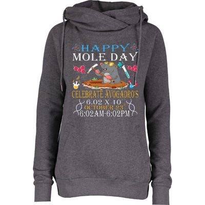 Happy Mole Day Celebrate AvogadroS Mole Womens Funnel Neck Pullover Hood