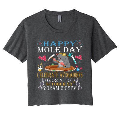 Happy Mole Day Celebrate AvogadroS Mole Women's Crop Top Tee