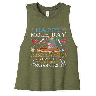 Happy Mole Day Celebrate AvogadroS Mole Women's Racerback Cropped Tank