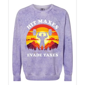 Hit Maxes Evade Taxes Colorblast Crewneck Sweatshirt