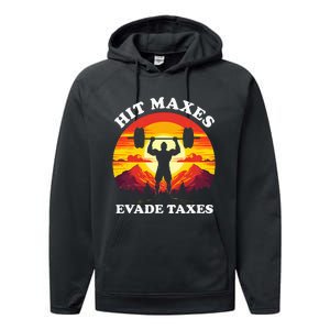 Hit Maxes Evade Taxes Performance Fleece Hoodie