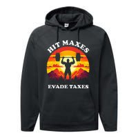 Hit Maxes Evade Taxes Performance Fleece Hoodie