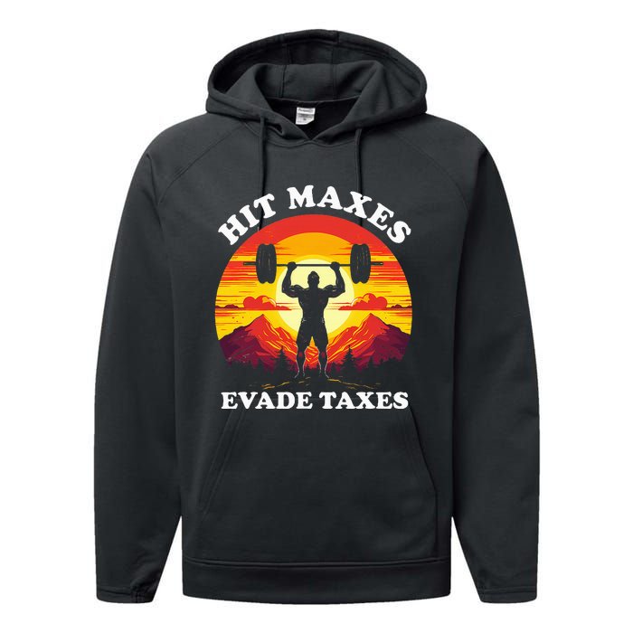 Hit Maxes Evade Taxes Performance Fleece Hoodie