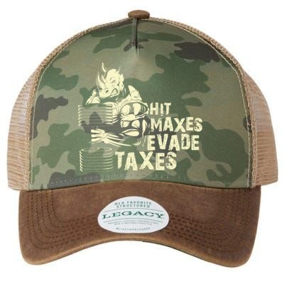 Hit Maxes Evade Taxes Weightlifting Bodybuilding Legacy Tie Dye Trucker Hat