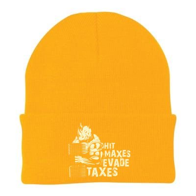 Hit Maxes Evade Taxes Weightlifting Bodybuilding Knit Cap Winter Beanie