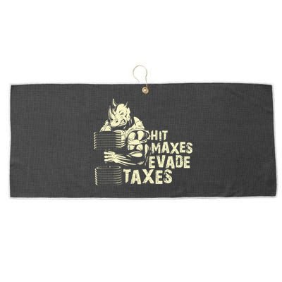 Hit Maxes Evade Taxes Weightlifting Bodybuilding Large Microfiber Waffle Golf Towel