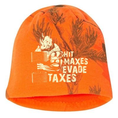 Hit Maxes Evade Taxes Weightlifting Bodybuilding Kati - Camo Knit Beanie