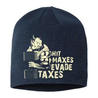 Hit Maxes Evade Taxes Weightlifting Bodybuilding Sustainable Beanie