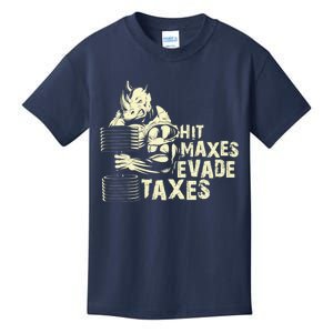 Hit Maxes Evade Taxes Weightlifting Bodybuilding Kids T-Shirt