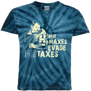 Hit Maxes Evade Taxes Weightlifting Bodybuilding Kids Tie-Dye T-Shirt