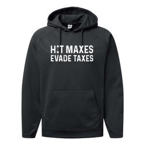 Hit Maxes Evade Taxes Bodybuilding Text Performance Fleece Hoodie