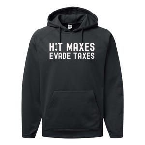 Hit Maxes Evade Taxes Gym Bodybuilding Performance Fleece Hoodie