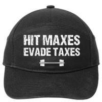 Hit Maxes Evade Taxes Funny Vintage 7-Panel Snapback Hat