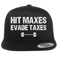 Hit Maxes Evade Taxes Funny Vintage Flat Bill Trucker Hat