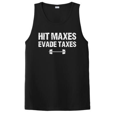 Hit Maxes Evade Taxes Funny Vintage PosiCharge Competitor Tank