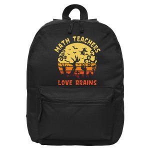 Halloween Math Enthusiast BrainLoving Teachers 16 in Basic Backpack