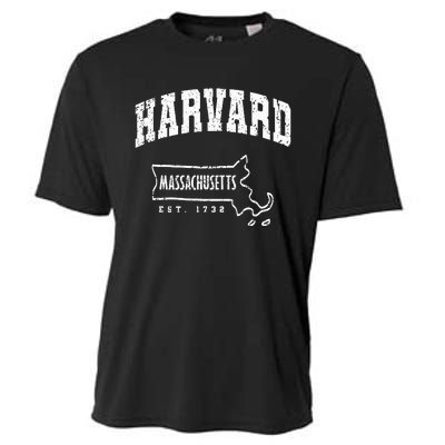 Harvard Massachusetts Est.1732 MA Vintage Locals & Tourists Cooling Performance Crew T-Shirt