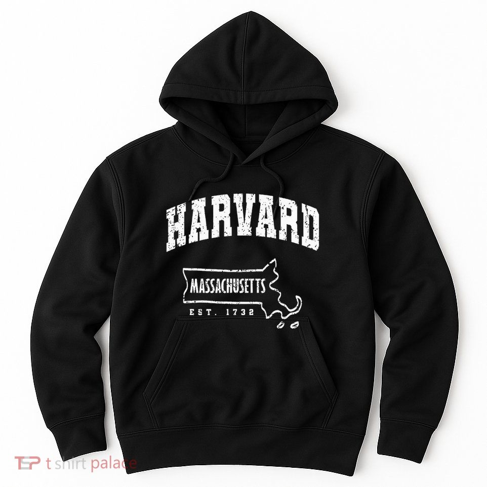Harvard Massachusetts Est.1732 MA Vintage Locals & Tourists Hoodie