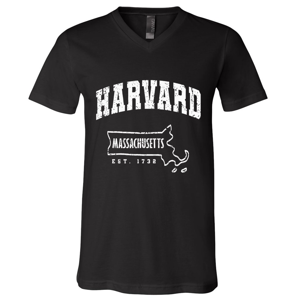 Harvard Massachusetts Est.1732 MA Vintage Locals & Tourists V-Neck T-Shirt