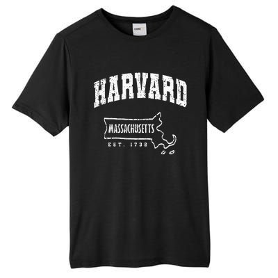 Harvard Massachusetts Est.1732 MA Vintage Locals & Tourists Tall Fusion ChromaSoft Performance T-Shirt