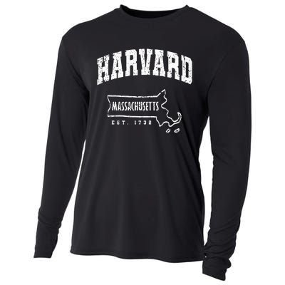 Harvard Massachusetts Est.1732 MA Vintage Locals & Tourists Cooling Performance Long Sleeve Crew