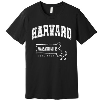 Harvard Massachusetts Est.1732 MA Vintage Locals & Tourists Premium T-Shirt