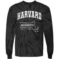 Harvard Massachusetts Est.1732 MA Vintage Locals & Tourists Tie-Dye Long Sleeve Shirt