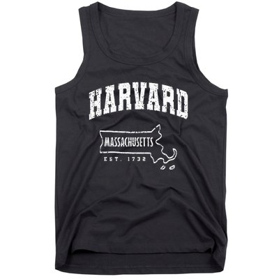 Harvard Massachusetts Est.1732 MA Vintage Locals & Tourists Tank Top