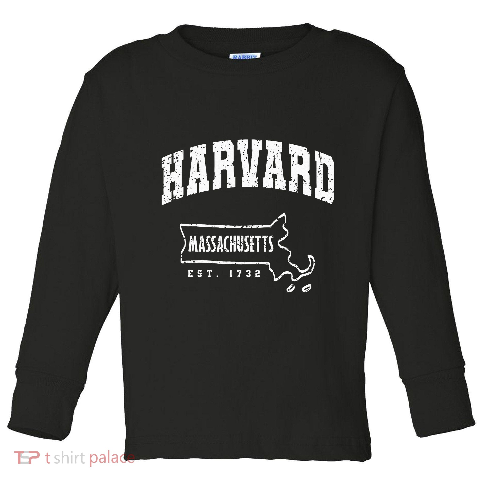 Harvard Massachusetts Est.1732 MA Vintage Locals & Tourists Toddler Long Sleeve Shirt