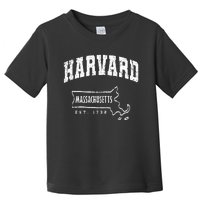 Harvard Massachusetts Est.1732 MA Vintage Locals & Tourists Toddler T-Shirt