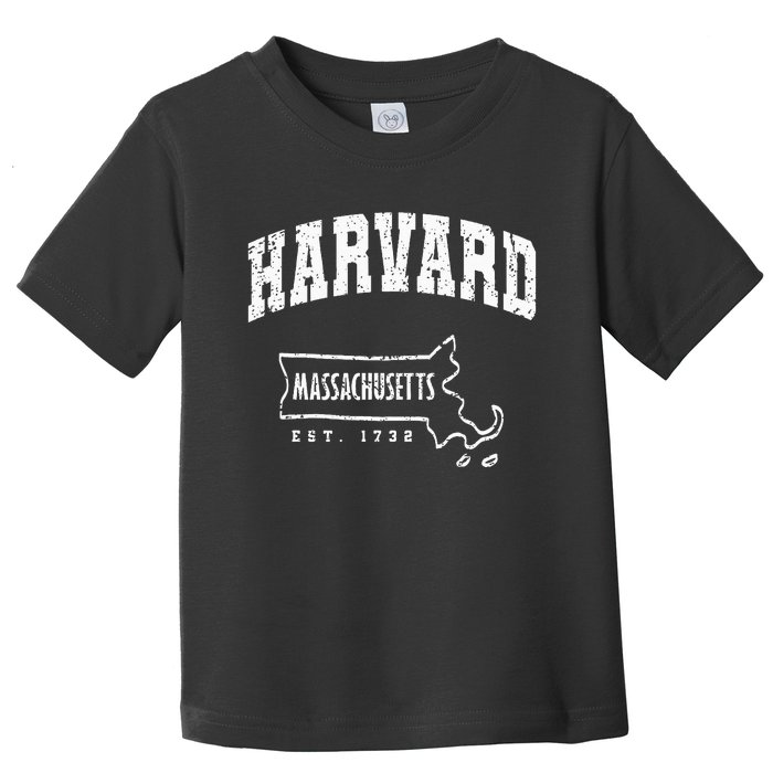 Harvard Massachusetts Est.1732 MA Vintage Locals & Tourists Toddler T-Shirt