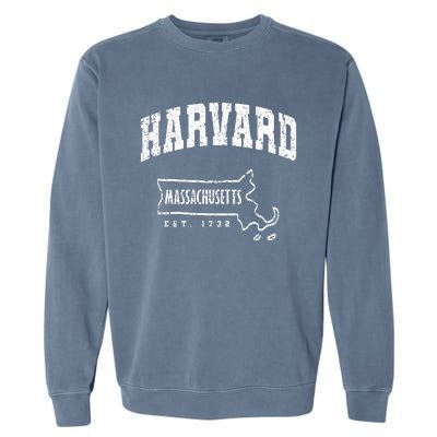 Harvard Massachusetts Est.1732 MA Vintage Locals & Tourists Garment-Dyed Sweatshirt