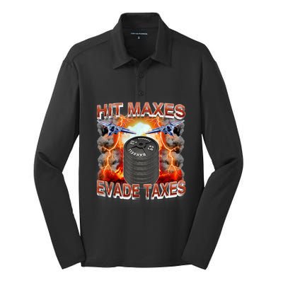 Hit Maxes Evade Taxes Silk Touch Performance Long Sleeve Polo