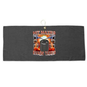 Hit Maxes Evade Taxes Large Microfiber Waffle Golf Towel