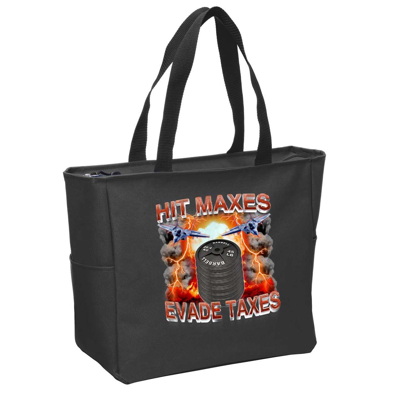 Hit Maxes Evade Taxes Zip Tote Bag