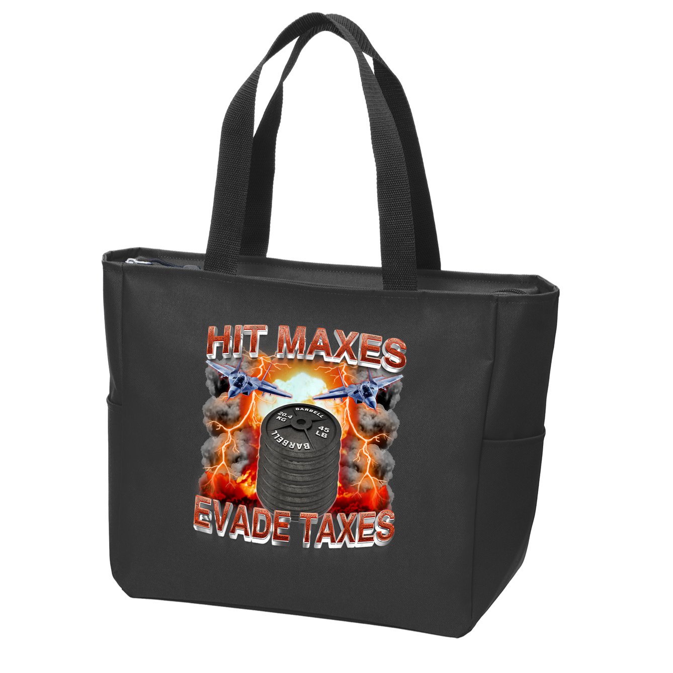 Hit Maxes Evade Taxes Zip Tote Bag