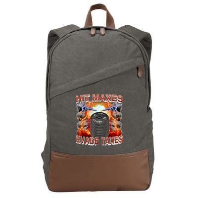 Hit Maxes Evade Taxes Cotton Canvas Backpack