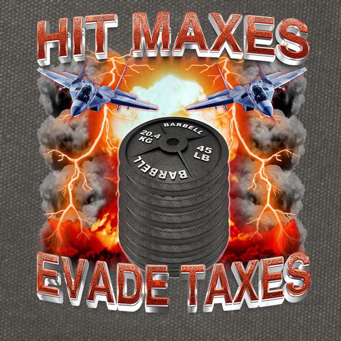 Hit Maxes Evade Taxes Cotton Canvas Backpack
