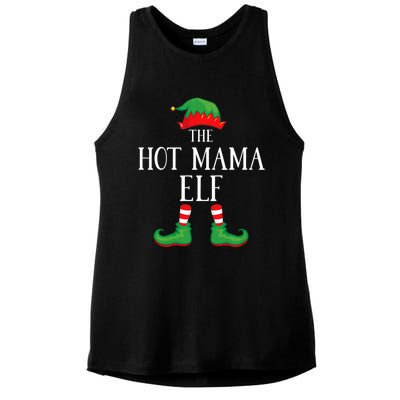 Hot Mama Elf Matching Group Xmas Funny Family Christmas Ladies PosiCharge Tri-Blend Wicking Tank